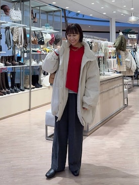 「アイテム（チョーカー）」を使った、yurie0407さん（レディース・154cm）の冬コーディネート