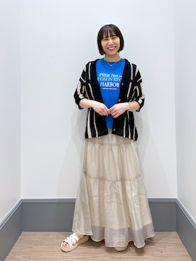 かぴ メッシュポケツキカーディガン 194639を使った人気ファッション