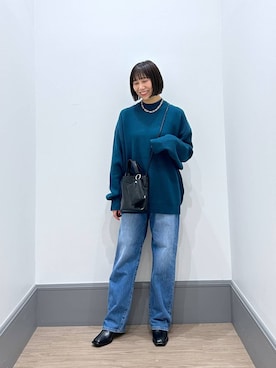 「LOWRYS FARM（ローリーズファーム）のチェーンネックレス　976398（ネックレス）」を使った、yurie0407さん（レディース・154cm）の秋コーディネート