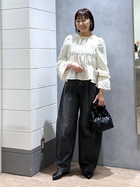 「LOWRYS FARM（ローリーズファーム）のチェーンネックレス　976398（ネックレス）」を使った、yurie0407さん（レディース・154cm）の春コーディネート