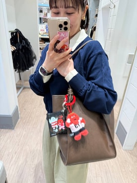 「アイテム（ポーチ）」を使った、yurie0407さん（レディース・154cm）の春コーディネート