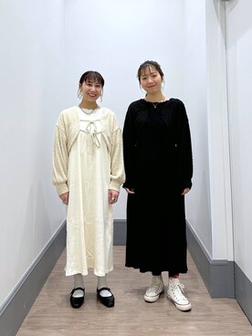 「LOWRYS FARM（ローリーズファーム）のチェーンネックレス　976398（ネックレス）」を使った、yurie0407さん（レディース・154cm）の春コーディネート