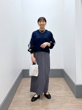 「LOWRYS FARM（ローリーズファーム）のチェーンネックレス　976398（ネックレス）」を使った、yurie0407さん（レディース・154cm）の冬コーディネート