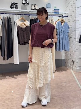 「アイテム（リング）」を使った、yurie0407さん（レディース・154cm）の夏コーディネート