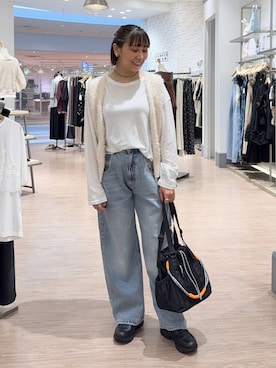 「LOWRYS FARM（ローリーズファーム）のアイテム（ベスト）」を使った、yurie0407さん（レディース・154cm）の秋コーディネート