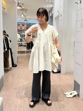 「アイテム（リング）」を使った、yurie0407さん（レディース・154cm）の夏コーディネート