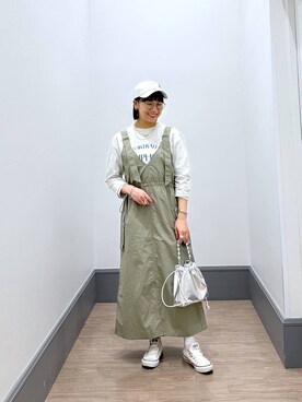 「LOWRYS FARM（ローリーズファーム）のチェーンネックレス　976398（ネックレス）」を使った、yurie0407さん（レディース・154cm）の冬コーディネート