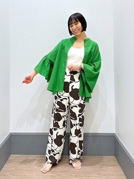 「春カラー」｜「アイテム（スリッポン）」を使った、yurie0407さん（レディース・154cm）の春コーディネート