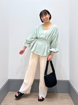 「アイテム（タンクトップ）」を使った、yurie0407さん（レディース・154cm）の春コーディネート