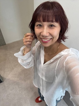 「アイテム（チョーカー）」を使った、yurie0407さん（レディース・154cm）の夏コーディネート