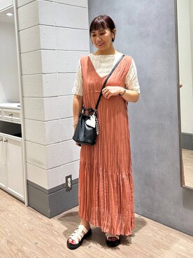 「アイテム（キーホルダー）」を使った、yurie0407さん（レディース・154cm）の夏コーディネート