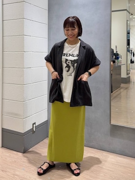 「アイテム（テーラードジャケット）」を使った、yurie0407さん（レディース・154cm）の夏コーディネート