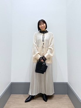 「LOWRYS FARM（ローリーズファーム）のステンレスプレートネックレス　973053（ネックレス）」を使った、yurie0407さん（レディース・154cm）の秋コーディネート