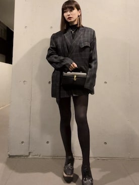 「CULLNI（クルニ）のアイテム」を使った、SORAさん（レディース・153cm）の冬コーディネート