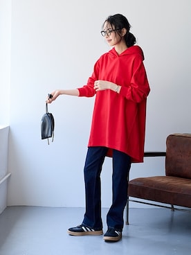 「アイテム（チュニック）」を使った、nissen Smile Modelsさん（レディース・165cm）の夏コーディネート