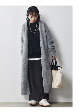 「CHIC STYLE」｜「アイテム（スウェット）」を使った、nissen Smile Modelsさん（レディース・163cm）の秋コーディネート