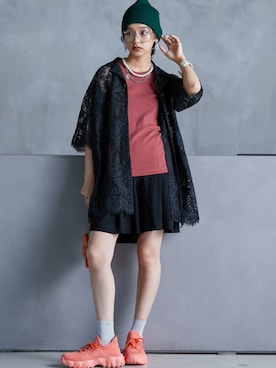 「GEVS.（ジェイヴィス）のアイテム（キャミソール）」を使った、nissen Smile Modelsさん（レディース・163cm）の春コーディネート