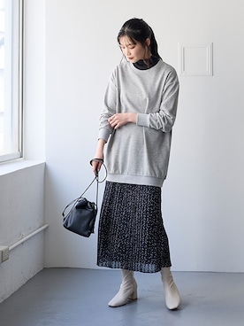 「アイテム（チュニック）」を使った、nissen Smile Modelsさん（レディース・166cm）の夏コーディネート