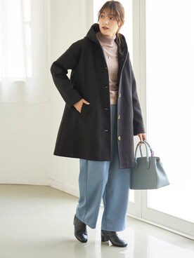 「レギュラー」｜「アイテム（ステンカラーコート）」を使った、nissen Smile Modelsさん（レディース・170cm）の秋コーディネート