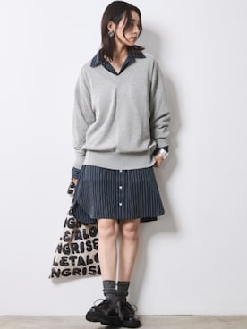 「CHIC STYLE」｜「アイテム（ワンピース/ドレス）」を使った、nissen Smile Modelsさん（レディース・163cm）の冬コーディネート