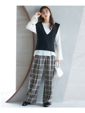 nissen Smile Modelsさん（レディース・166cm）の秋コーディネート