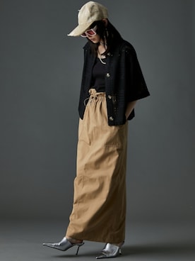 「nissen（ニッセン）のアイテム（オールインワン・サロペット）」を使った、nissen Smile Modelsさん（レディース・163cm）の夏コーディネート