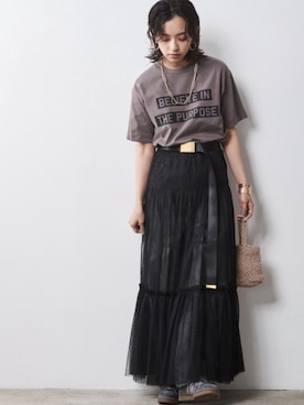 「SMILE LAND（スマイルランド）のアイテム」を使った、nissen Smile Modelsさん（レディース・163cm）の夏コーディネート