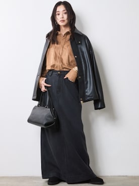 「CHIC STYLE（シックスタイル）のアイテム（ジャケット/アウター）」を使った、nissen Smile Modelsさん（レディース・163cm）の秋コーディネート