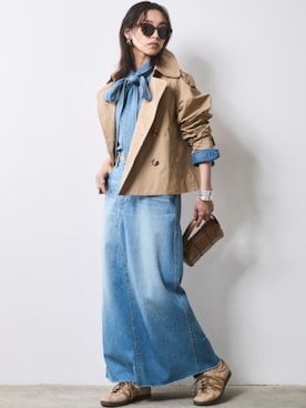 「Denim」｜nissen Smile Modelsさん（レディース・163cm）の冬コーディネート