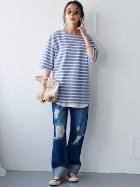 nissen Smile Modelsさん（レディース・165cm）の春コーディネート