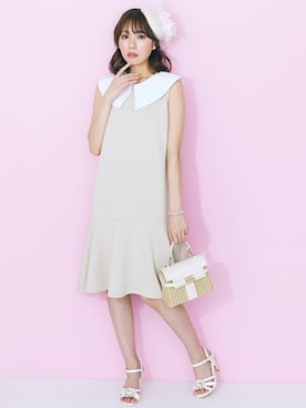 「アイテム（その他ヘアアクセサリー、ピンク系）」を使った、nissen Smile Modelsさん（レディース・162cm）の春コーディネート