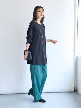 「アイテム（チュニック）」を使った、nissen Smile Modelsさん（レディース・165cm）の夏コーディネート