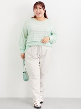 「大きいサイズレディースファッション」｜nissen Smile Modelsさん（レディース・155cm）の夏コーディネート