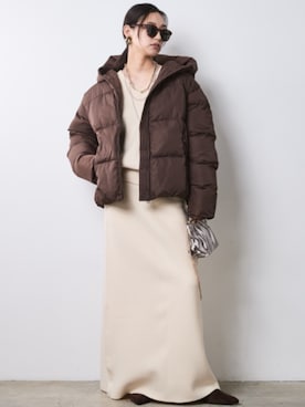 「CHIC STYLE（シックスタイル）のアイテム（ブルゾン）」を使った、nissen Smile Modelsさん（レディース・163cm）の秋コーディネート