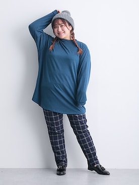 「アイテム（チュニック）」を使った、nissen Smile Modelsさん（レディース・155cm）の秋コーディネート