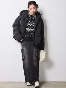 「CHIC STYLE（シックスタイル）のアイテム（ジャケット/アウター）」を使った、nissen Smile Modelsさん（レディース・163cm）の秋コーディネート