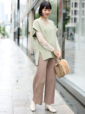 nissen Smile Modelsさん（レディース・169cm）の秋コーディネート