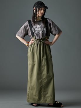 「nissen（ニッセン）のアイテム（オールインワン・サロペット）」を使った、nissen Smile Modelsさん（レディース・163cm）の夏コーディネート