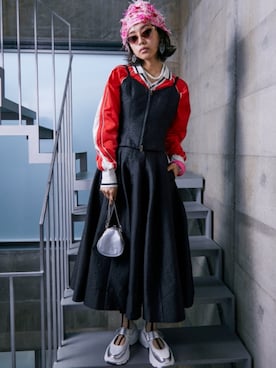 「レギュラー」｜「アイテム（セットアップ）」を使った、nissen Smile Modelsさん（レディース・163cm）の夏コーディネート