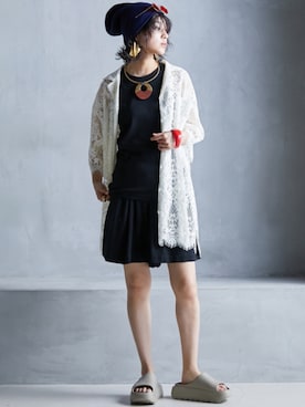 「GEVS.（ジェイヴィス）のアイテム（キャミソール）」を使った、nissen Smile Modelsさん（レディース・163cm）の春コーディネート