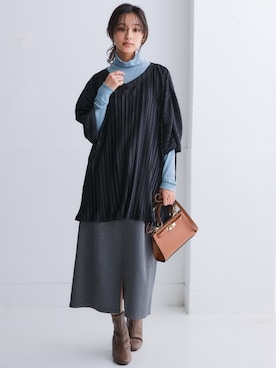 「アイテム（チュニック）」を使った、nissen Smile Modelsさん（レディース・163cm）の夏コーディネート