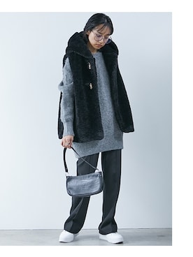 「CHIC STYLE」｜「アイテム（チュニック）」を使った、nissen Smile Modelsさん（レディース・163cm）の秋コーディネート