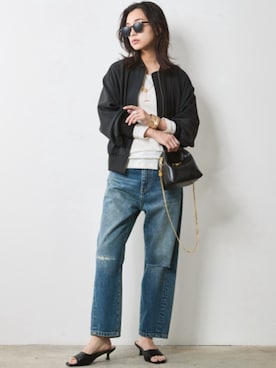 「Denim」｜nissen Smile Modelsさん（レディース・163cm）の春コーディネート