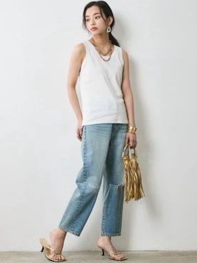 「Denim」｜nissen Smile Modelsさん（レディース・163cm）の春コーディネート