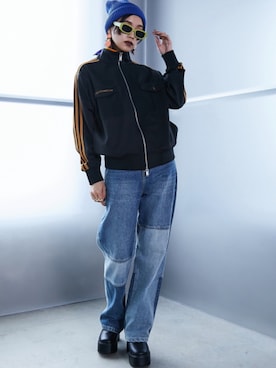 「レギュラー」｜「アイテム（ジャージ）」を使った、nissen Smile Modelsさん（レディース・163cm）の夏コーディネート