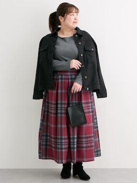 「SMILE LAND（スマイルランド）のアイテム」を使った、nissen Smile Modelsさん（レディース・158cm）の冬コーディネート