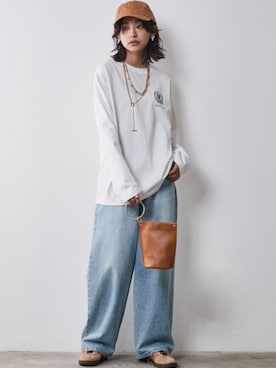 「Denim」｜nissen Smile Modelsさん（レディース・163cm）の秋コーディネート