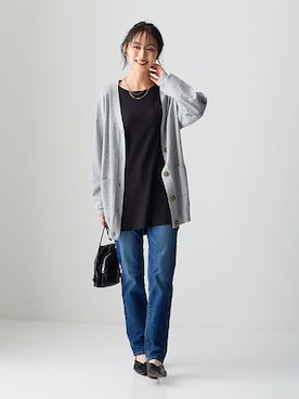 「アイテム（チュニック）」を使った、nissen Smile Modelsさん（レディース・165cm）の秋コーディネート