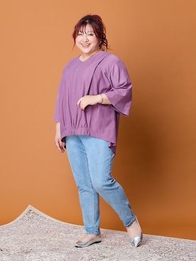 「アイテム（チュニック）」を使った、nissen Smile Modelsさん（レディース・155cm）の夏コーディネート