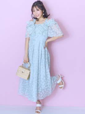 「大きいサイズレディースファッション」｜「アイテム（ワンピース/ドレス）」を使った、nissen Smile Modelsさん（レディース・167cm）の春コーディネート